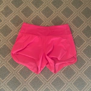 Neon Pink Speed Up Lululemon Shorts